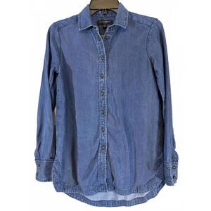 Banana Republic Parker XXS Shimmering Denim Shirt